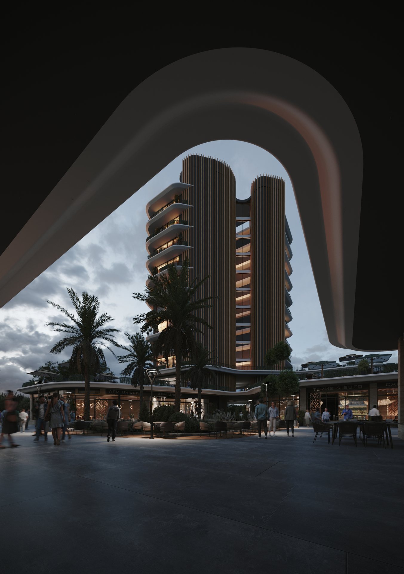 UBB Mersin Metin Çiçek Villaları - Dış Mekân Görselleştirme